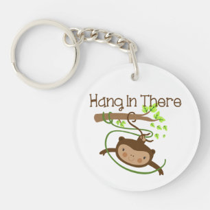 Monkey Hang in There Keychain