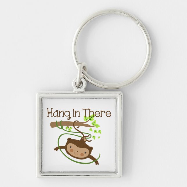 Monkey Hang in There Keychain (Front)
