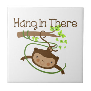 Monkey Hang in There Tile