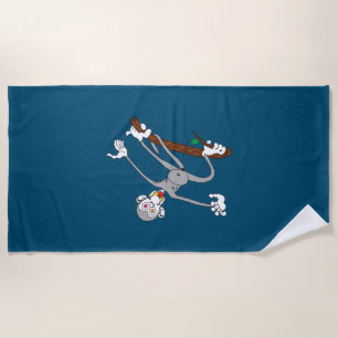 Monkey Hanging Around Beach Towel