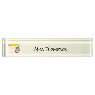 Monkey Hanging by Tail Custom Teacher Nameplate