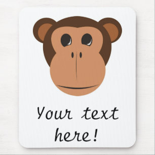Monkey head cartoon mouse pad
