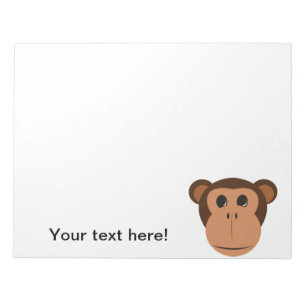 Monkey head cartoon notepad