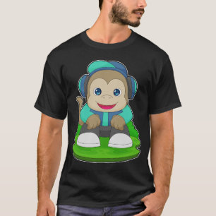 Monkey Headphone Music T-Shirt