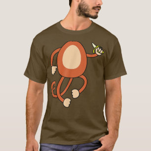 Monkey Holding Banana Costume Funny Easy Halloween T-Shirt