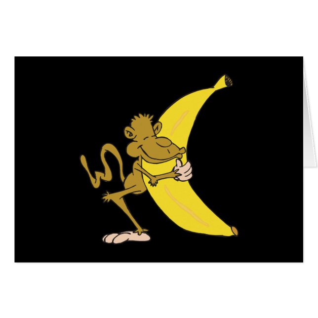 monkey hugging banana (Front Horizontal)