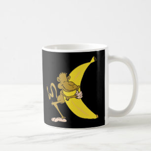 monkey hugging banana coffee mug
