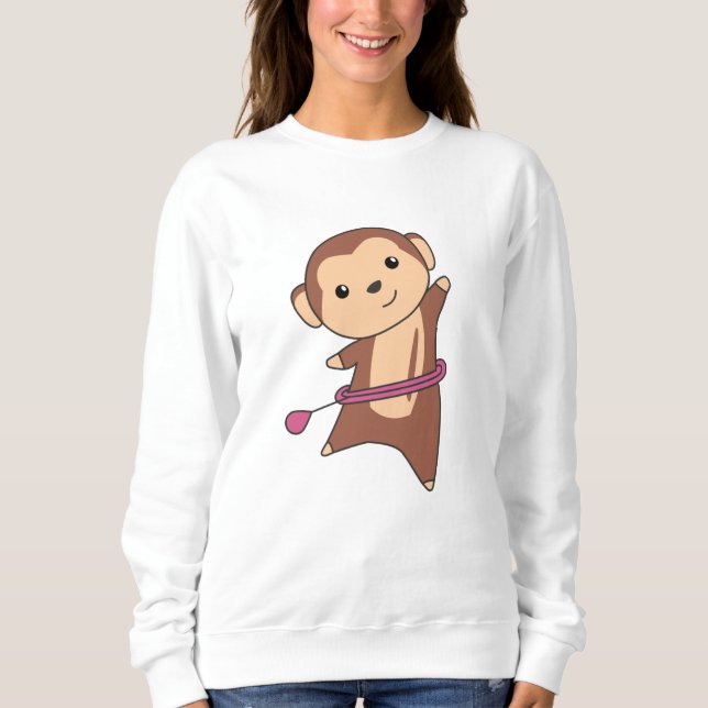 Monkey Hullern Funny Dancing Sport Huller Tires Sweatshirt (Front)