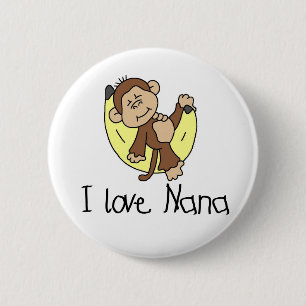 Monkey I Love Nana 2 Inch Round Button