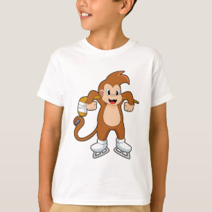 Monkey Ice hockey Ice hockey stick T-Shirt