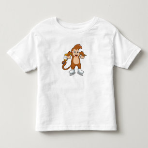 Monkey Ice hockey Ice hockey stick Toddler T-shirt
