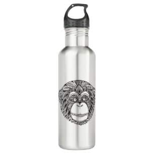 Monkey Illustartion Doodle 710 Ml Water Bottle