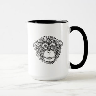 Monkey Illustartion Doodle Mug