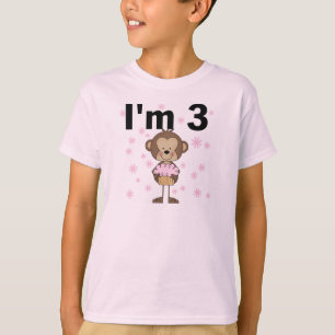 Monkey I'm 3 Birthday Tshirts and Gifts