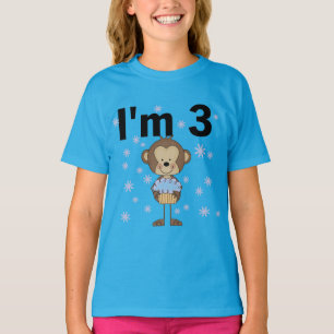 Monkey I'm 3 Birthday Tshirts and Gifts