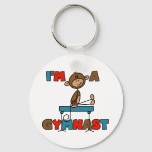 Monkey I'm a Gymnast Keychain