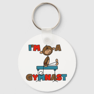 Monkey I'm a Gymnast T-shirts and Gifts Keychain