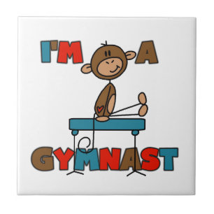 Monkey I'm a Gymnast Tile