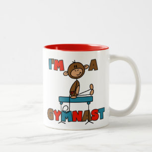 Monkey I'm a Gymnast Two-Tone Coffee Mug