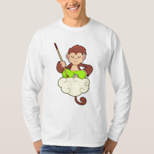 Monkey in Cross legged on Clouds T-Shirt