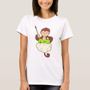 Monkey in Cross legged on Clouds T-Shirt