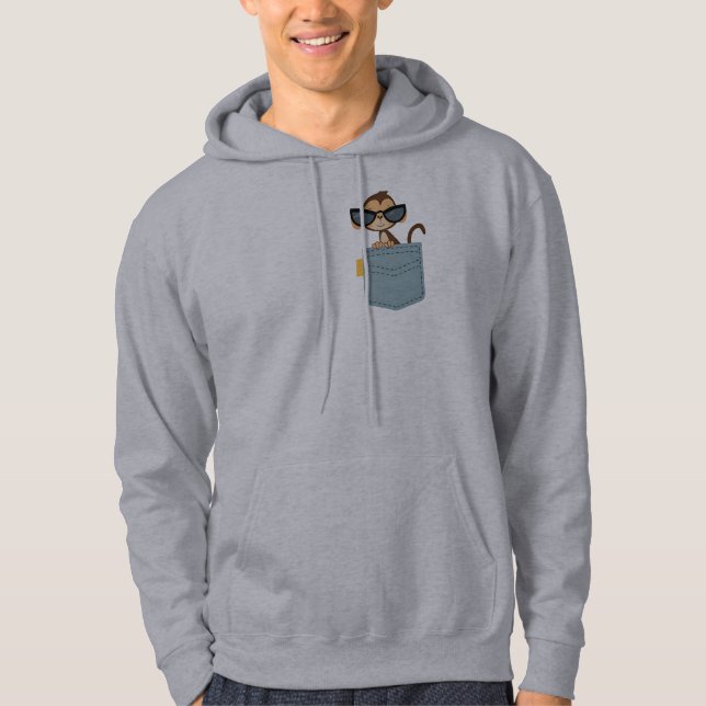Monkey In Pocket Hoodie (Front)