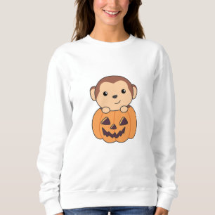Monkey In Pumpkin Orange Koalas Halloween Monkeys Sweatshirt