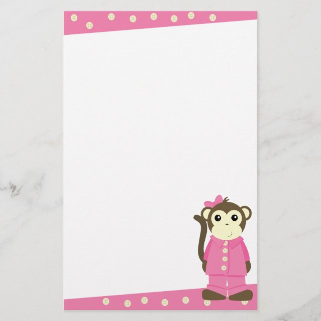 Monkey in Pyjamas Stationery (Front)
