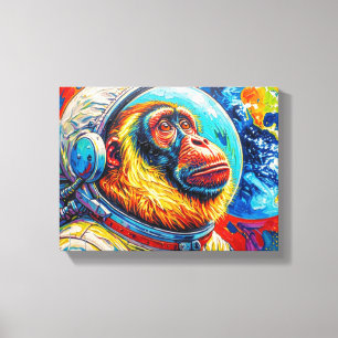 MONKEY IN SPACE 12 CANVAS PRINT