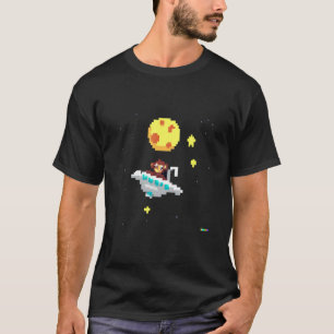 Monkey In Space Retro Vintage Style Boys Mens Pixe T-Shirt
