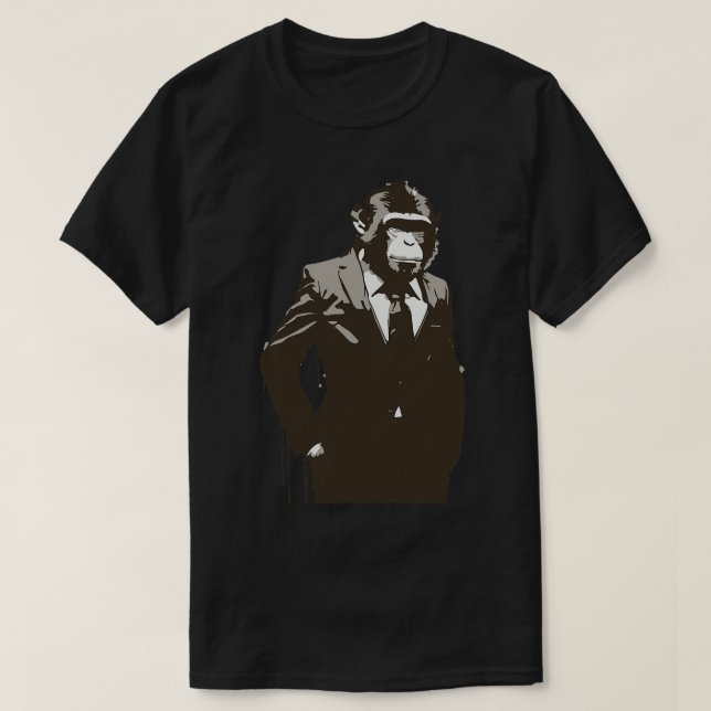 monkey in suit 1 T-Shirt (Design Front)