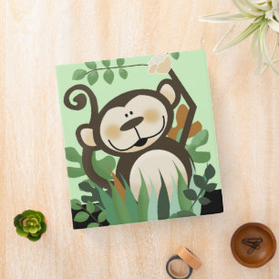 Monkey in the Jungle Adorable Cute Binder