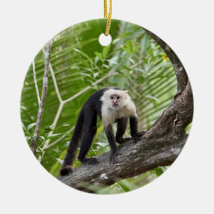 Monkey in the Jungle Ceramic Ornament