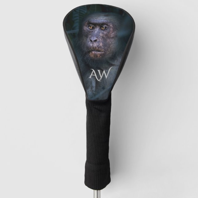 Monkey in the Jungle Monogram Golf Head Cover (Front)