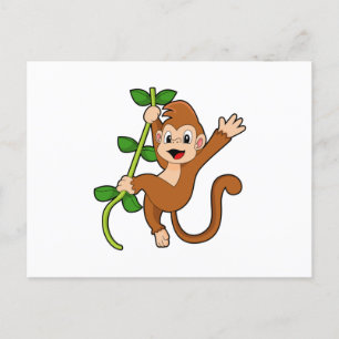 Monkey in the Jungle Postcard