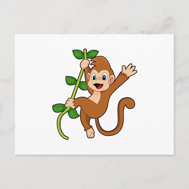 Monkey in the Jungle Postcard (Front)