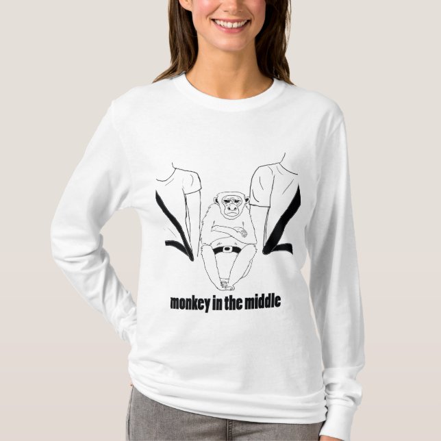 Monkey in the Middle T-shirt (Front)