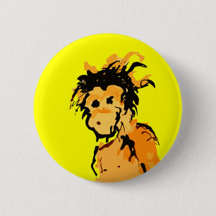 monkey ink 2 inch round button