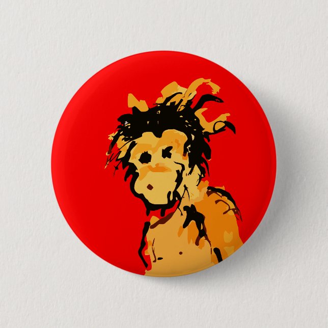 monkey ink 2 inch round button (Front)