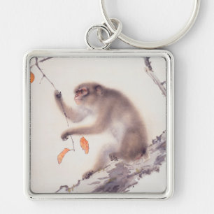 Monkey Japanese Painting Monkey Year Zodiac K Keychain