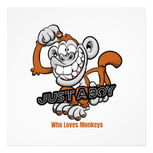 monkey just a boy photo print