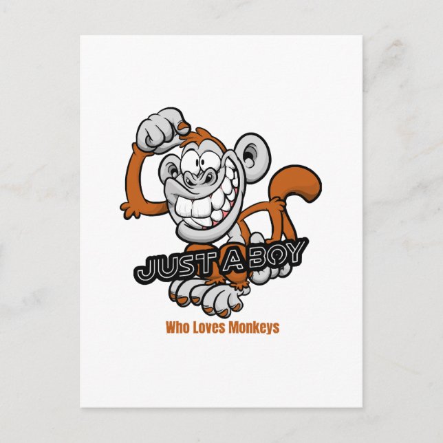 monkey  just a boy  postcard (Front)