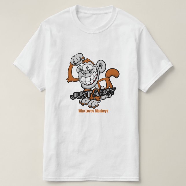 monkey  just a boy  T-Shirt (Design Front)