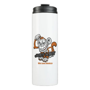 monkey just a boy thermal tumbler
