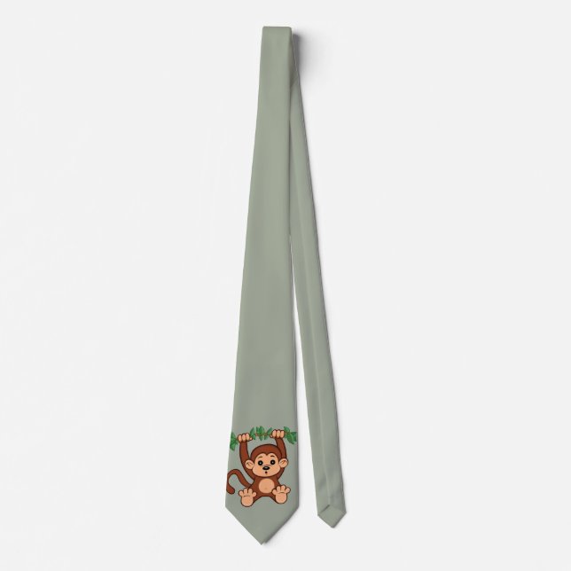 Monkey Just Hanging Around Tie (Front)