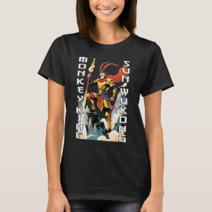 Monkey King Comic Women Black T-Shirt