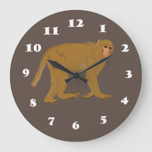 Monkey large clock