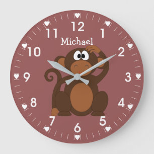 Monkey Large Clock
