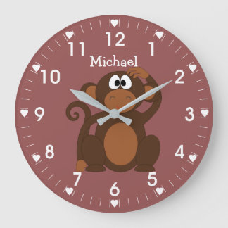 Monkey Large Clock