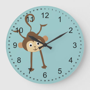 Monkey Large Clock